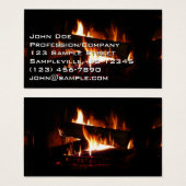 Fireplace Warm Winter Scene Photography Visitekaartje (Voorkant /achterkant)
