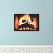 Fireplace Wrapped Canvas (Insitu (Houten vloer))