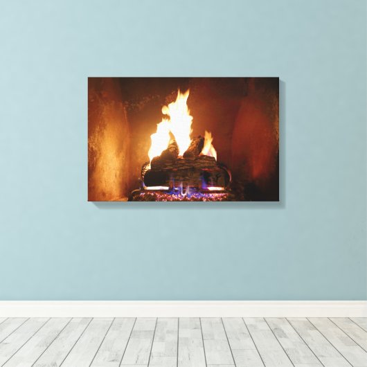 Fireplace Wrapped Canvas (Insitu (Houten vloer))