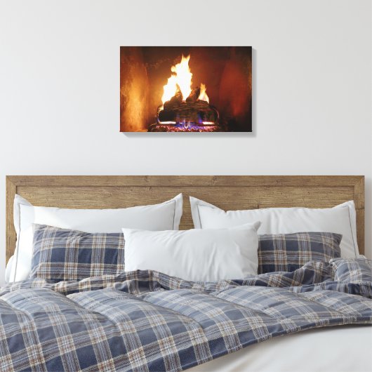 Fireplace Wrapped Canvas (Insitu (Slaapkamer))
