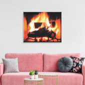 Fireplace Wrapped Canvas Afdruk (Insitu (Woonkamer))