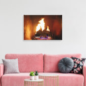 Fireplace Wrapped Canvas Afdruk (Insitu (Woonkamer))