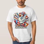 Firequacker - Grappige Patriottische Gans op een R T-shirt (Voorkant)