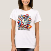 Firequacker - Grappige Patriottische Gans op een R T-shirt (Voorkant)