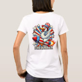 Firequacker - Grappige Patriottische Gans op een R T-shirt (Achterkant)