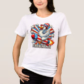 Firequacker - Grappige Patriottische Gans op een R Tri-Blend Shirt (Voorkant)