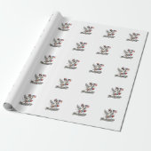 FireQuacker Patriottische Gans Vintage 4 juli Dek Cadeaupapier (Uitgerold)