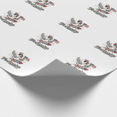 FireQuacker Patriottische Gans Vintage 4 juli Dek Cadeaupapier (Hoek)