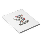 FireQuacker Patriottische Gans Vintage 4 juli Vers Notitieblok (Schuin)