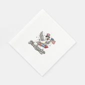 FireQuacker Patriottische Gans Vintage 4 juli Vers Servet (Hoek)