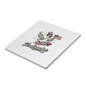 FireQuacker Patriottische Gans Vintage 4 juli Vers Tegeltje (Zijkant)