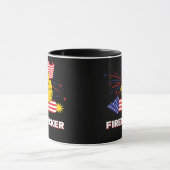 Firequacker Rubber Duck USA Patriotic 4 juli Mok (Midden)