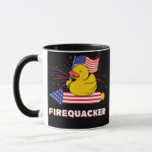 Firequacker Rubber Duck USA Patriotic 4 juli Mok (Links)