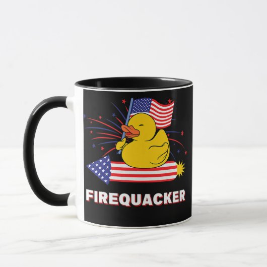 Firequacker Rubber Duck USA Patriotic 4 juli Mok (Links)