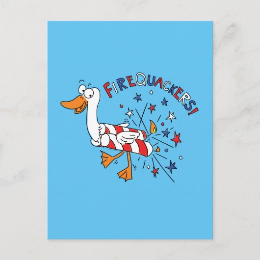 Firequackers 4 juli Briefkaart Duck (Voorkant)