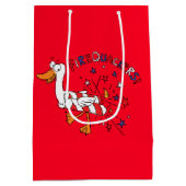 Firequackers 4 juli Duck Gift Bag Medium Cadeauzakje (Achterkant)