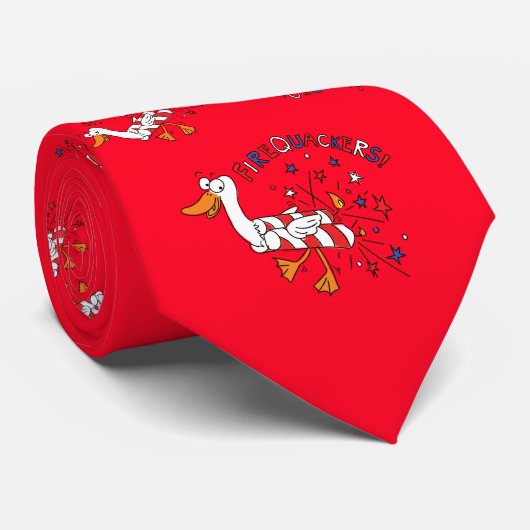 Firequackers 4 juli Duck Mannen Stropdas (Opgerold)