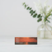 Firery Chicago Sunset Mini Visitekaartje (Staand voorkant)