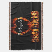 Fires Flames Love Burns design Throw Blanket Deken (Voorkant Verticaal)