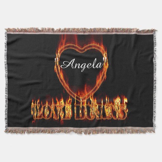 Fires Flames Love Burns design Throw Blanket Deken (Voorkant)