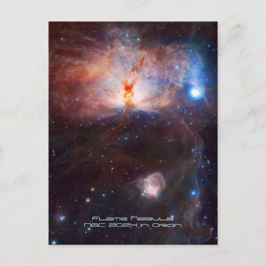 Fires of the Flame Nebula - NGC 2024 in Orion Briefkaart (Voorkant)