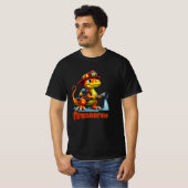 Firesaurus - Schattigee Dinosaurus Brandweerman Ca T-shirt (Voorkant volledig)