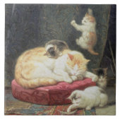 Fireside Bliss (olie op het paneel) Tegeltje (Voorkant)