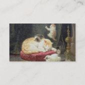 Fireside Bliss (olie op het paneel) Visitekaartje (Achterkant)