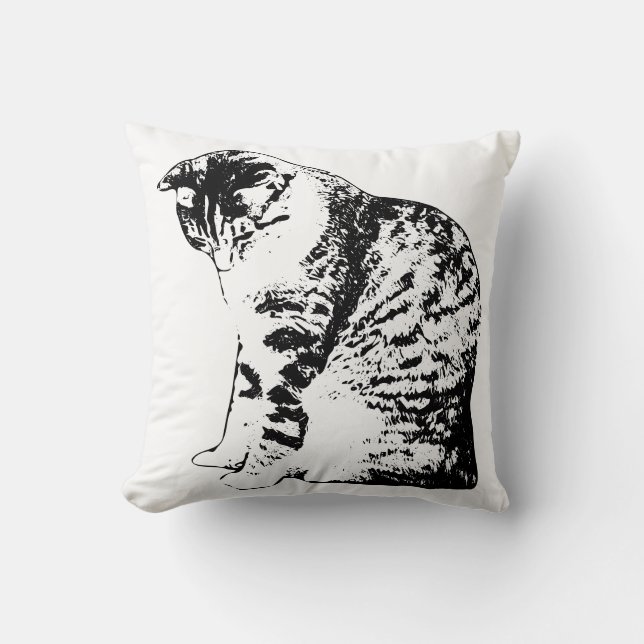 Fireside Calm beroemd gemaakt door Inked Cat Kussen (Voorkant)