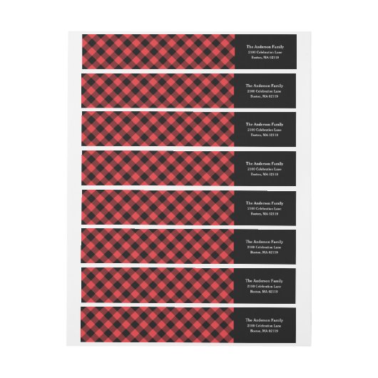 Fireside Holiday Wrap etiketten (Vel)