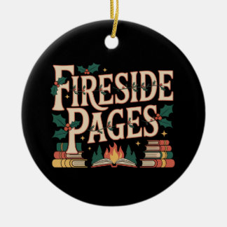 Fireside Pages Boekliefhebber Kerstboom Keramisch Ornament