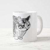 Fireside Tabby met Stippen met sneeuwkussen Grote Koffiekop (Voorkant rechts)