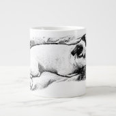 Fireside Terrier met sneeuwgekuste spikkels Grote Koffiekop (Voorkant)