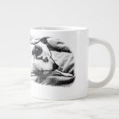 Fireside Terrier met sneeuwgekuste spikkels Grote Koffiekop (Rechts)