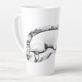 Fireside Terrier met sneeuwgekuste spikkels Latte Mok (Linkerhoek)