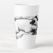 Fireside Terrier met sneeuwgekuste spikkels Latte Mok (Voorkant)