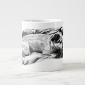 Fireside Terrier op winterdeken Grote Koffiekop (Voorkant)