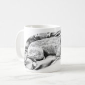 Fireside Terrier op winterdeken Koffiemok (Voorkant links)