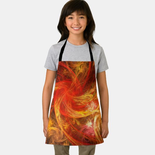 Firestorm Abstract Art Apron Schort (Insitu)