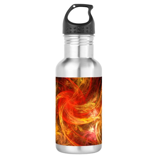 Firestorm Abstract Art Bottle Waterfles (Voorkant)