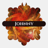 Firestorm Abstract Art Ornament Kaart (Achterkant)