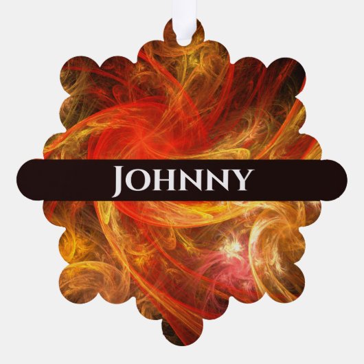 Firestorm Abstract Art Ornament Kaart (Achterkant)