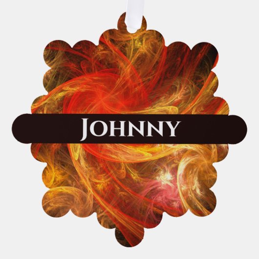 Firestorm Abstract Art Ornament Kaart (Voorkant)