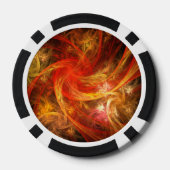Firestorm Abstract Art Poker Chips (Achterkant)