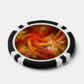 Firestorm Abstract Art Poker Chips (Enkel)