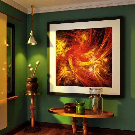Firestorm Abstract Art Poster