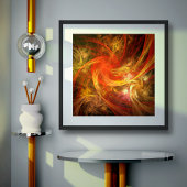 Firestorm Abstract Art Poster