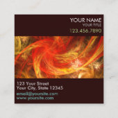 Firestorm Abstract Art Professional Vierkante Visitekaartje (Achterkant)