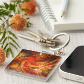 Firestorm Abstract Art Sleutelhanger (Voorkant Rechts)