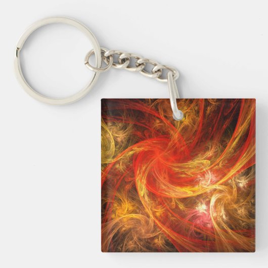 Firestorm Abstract Art Sleutelhanger (Voorkant)